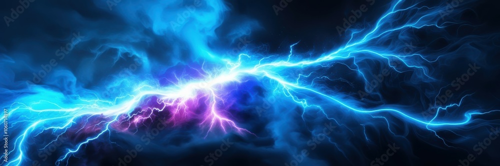 Electric storm, cosmic energy clash, blue and orange lightning, celestial forces colliding, ethereal wisps, dark background, dynamic energy flow, abstract cosmos, vibrant contrasts, swirling nebula-li Electric storm, cosmic energy clash, blue and orange lightning, celestial forces colliding, ethereal wisps, dark background, dynamic energy flow, abstract cosmos, vibrant contrasts, swirling nebula-li