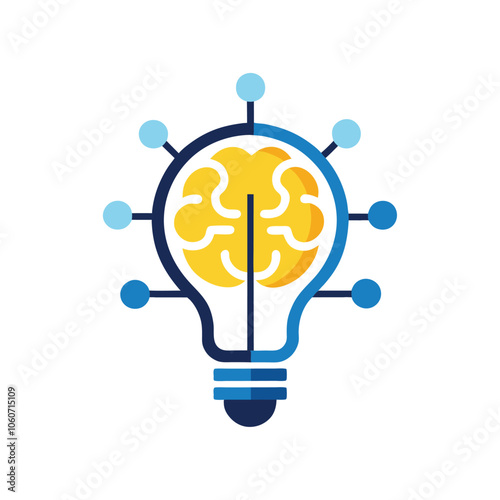 Bulb and Brain Logo – Merging Ideas with Innovation