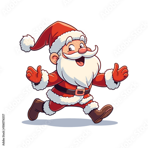 A jolly Santa Claus vector illustration