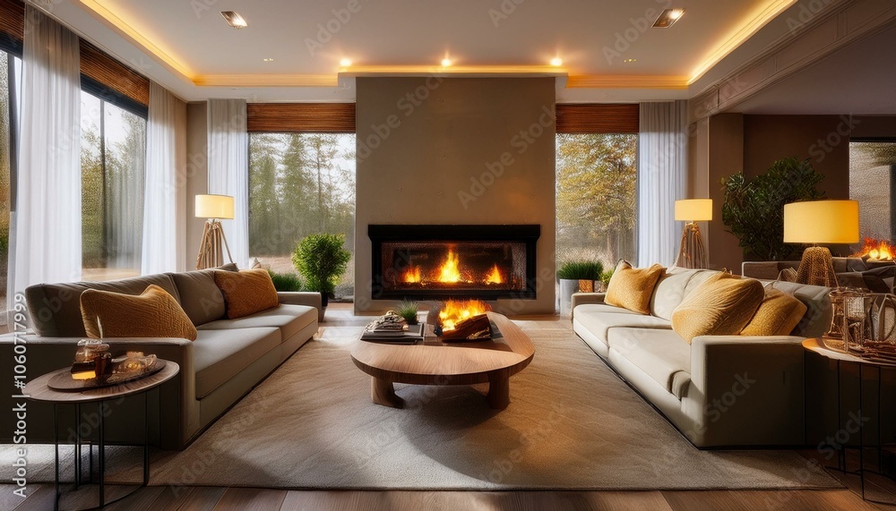 custom made wallpaper toronto digital별장의 벽난로가 따뜻한 느낌을 준다