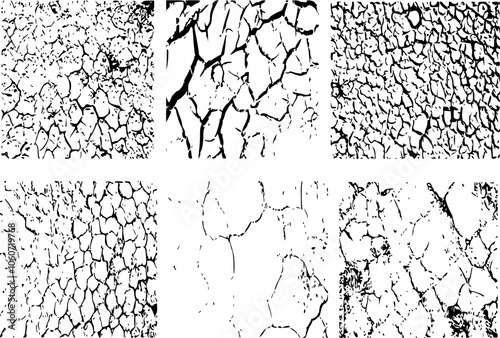 texture of dry earth. set of illustrations