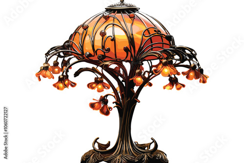 Art Deco Lamp isolated with clipping path