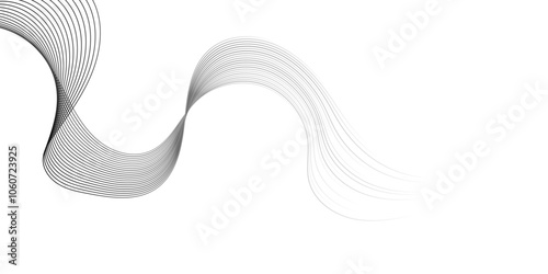 Gray wave curve lines abstract background with flowing particles. Digital energy waves technology concept. Modern backdrop design for business, presentation, banner.