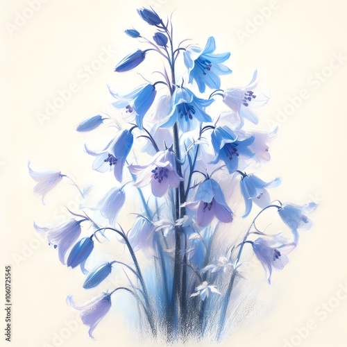 블루벨, 파스텔화 (bluebell, pastel painting)