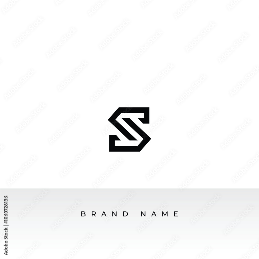 Fototapeta premium Logo letter S unique design with a white background S logo