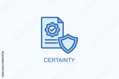 Certainty vector  or logo sign symbol illustration