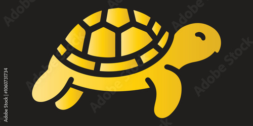 Vector cartoon sea turtle illustration