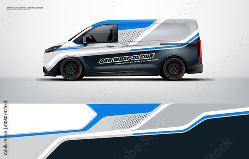 Sporty van wrap car wrap livery design foe universal medium van, Abstract racing graphics red with backround. vector eps ready print printable file.