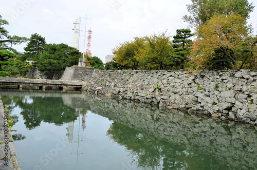 徳島城跡 石垣と下乗橋