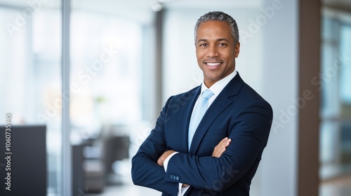 Male Business Executive Posing with Confidence