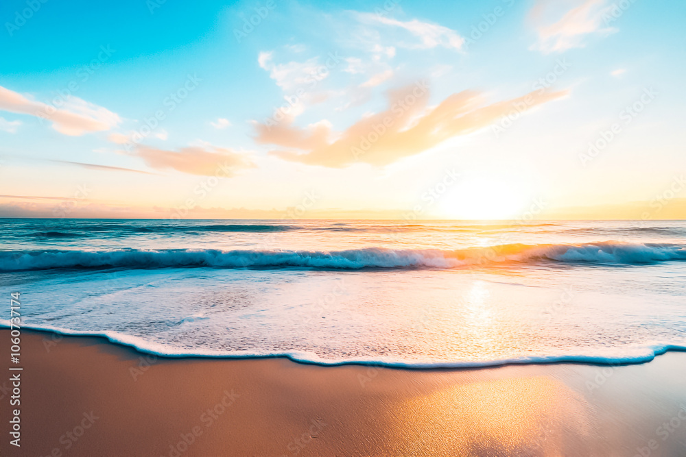 As the sun sets on the horizon, the landscape transforms into a breathtaking scene where the sea meets the sky As the sun sets on the horizon, the landscape transforms into a breathtaking scene where the sea meets the sky
