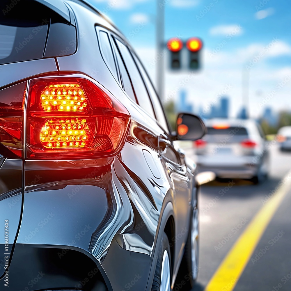 Car Tail Light Close Up. Car Tail Light Close Up.