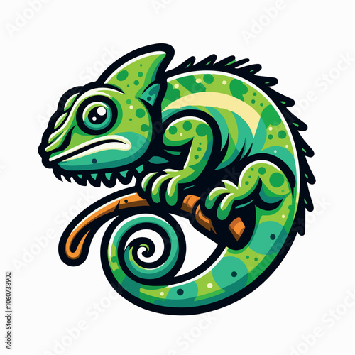 Chameleon logo illustration
