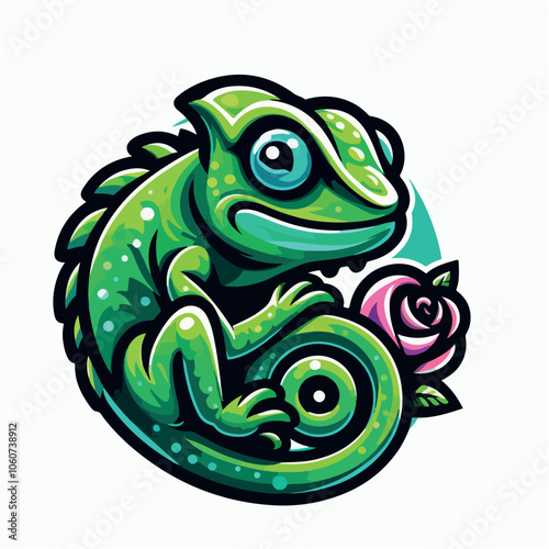 Chameleon logo illustration
