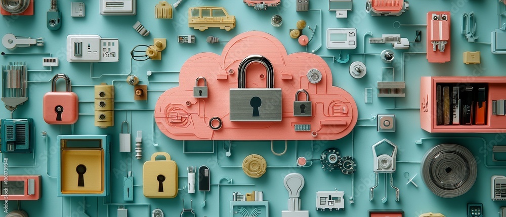 Explore the Intricate Papercut Design of a Cloud Enveloped in Cryptographic Locks for Enhanced Digital Security Explore the Intricate Papercut Design of a Cloud Enveloped in Cryptographic Locks for Enhanced Digital Security
