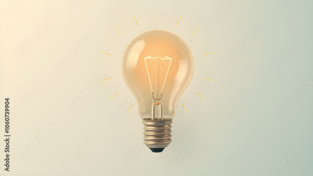 Light bulb on a neutral background, minimalist concept. Light bulb on a neutral background, minimalist concept.