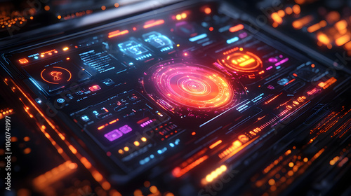 Create a Futuristic Holographic Interface with Floating Controls 