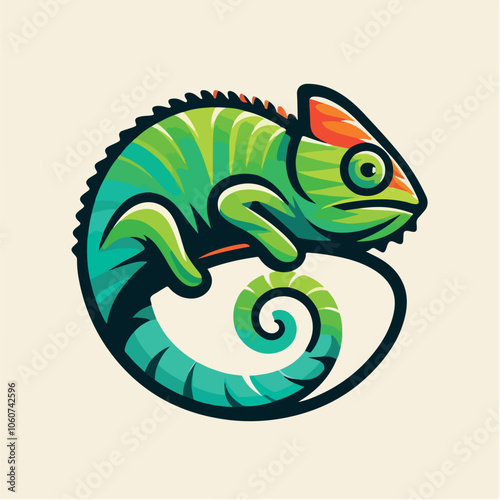 Chameleon logo illustration
