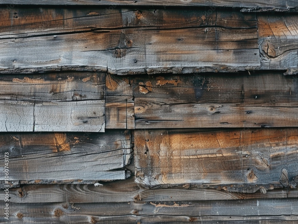 Close-up image of weathered wooden planks with varying shades of brown and hints of rust. Close-up image of weathered wooden planks with varying shades of brown and hints of rust.