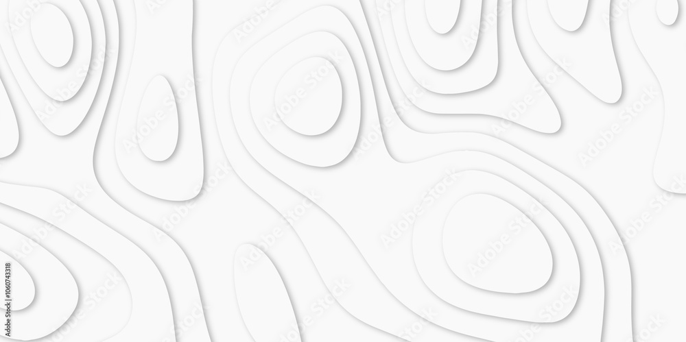 Abstract White paper cut background with lines. Topographic map in contour line light topographic topo contour map. white line drawing geometric paper art design. 3d papercut decoration textured. maps Abstract White paper cut background with lines. Topographic map in contour line light topographic topo contour map. white line drawing geometric paper art design. 3d papercut decoration textured. maps