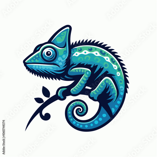 Chameleon logo illustration
