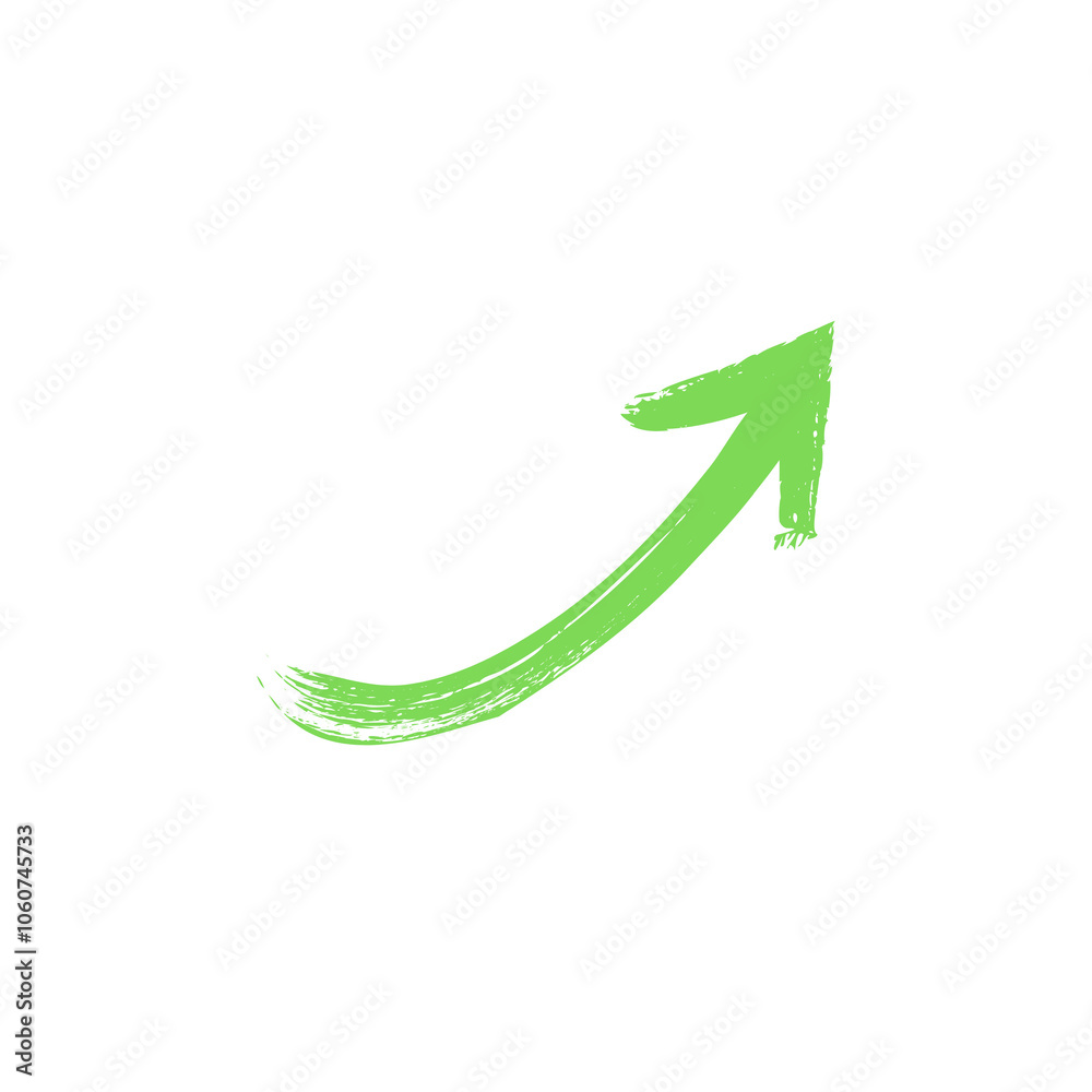 Green Arrow with Brush Stroke | Modern Simple Arrow Icon PNG Green Arrow with Brush Stroke | Modern Simple Arrow Icon PNG