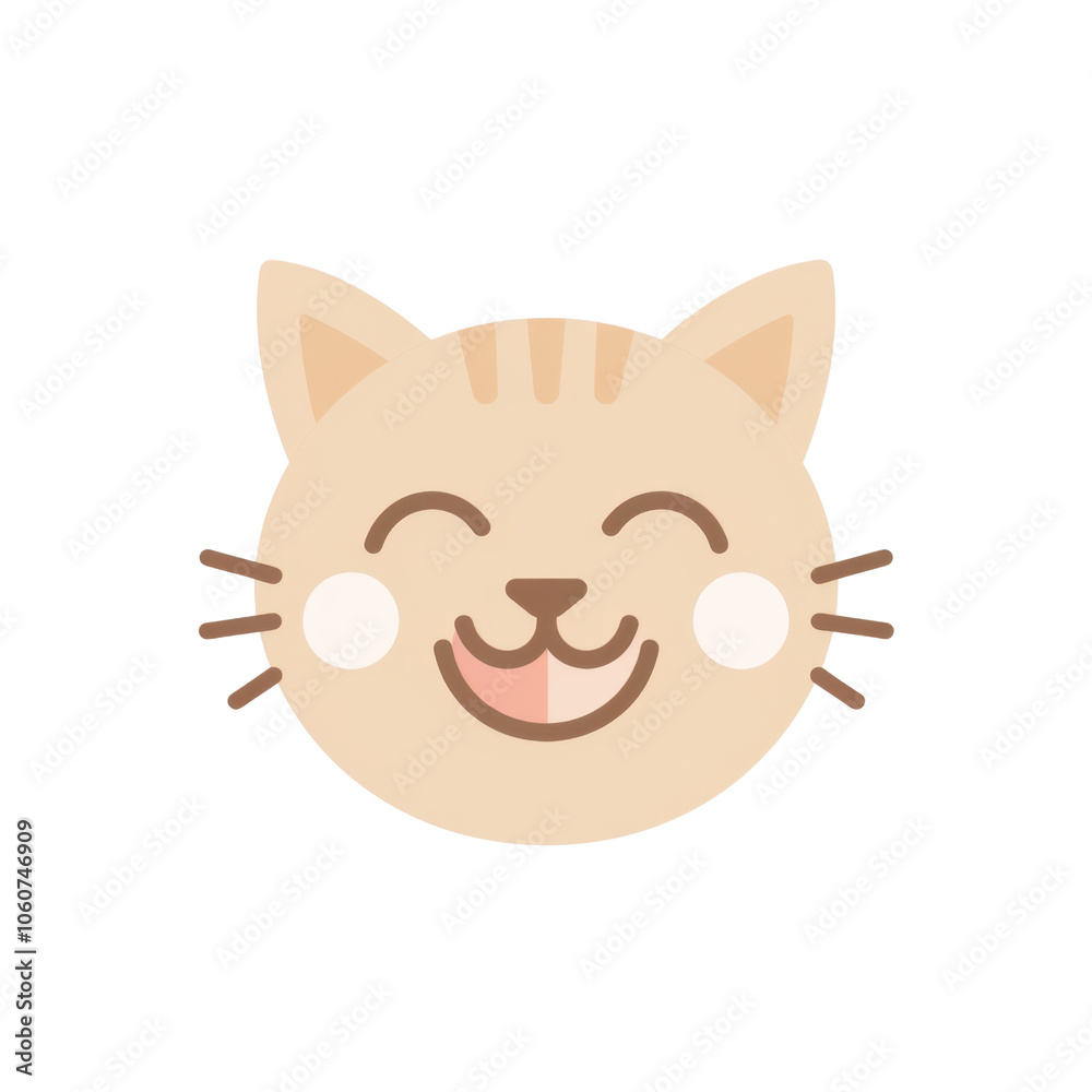 Cute and Playful Cat Emoji Icon Cute and Playful Cat Emoji Icon