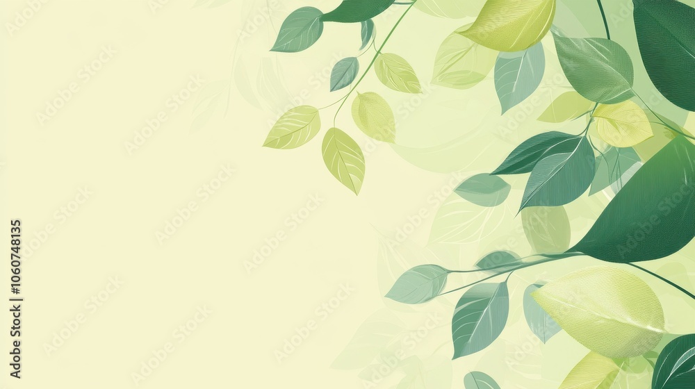 Lush Green Foliage with Soft Lighting Lush Green Foliage with Soft Lighting