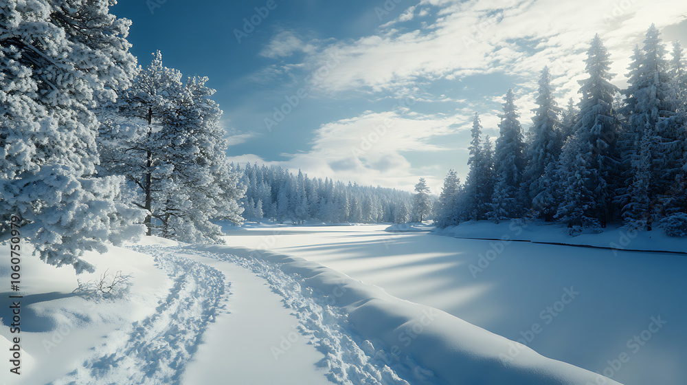Obraz premium winter and snow