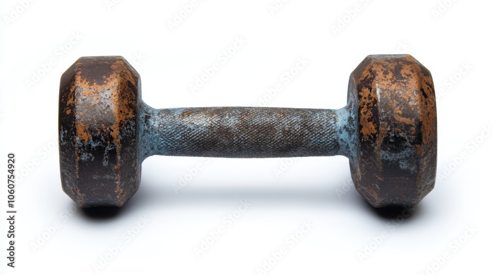 Sleek Matte-Finish Fitness Dumbbell Isolated on White Background Sleek Matte-Finish Fitness Dumbbell Isolated on White Background