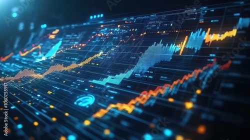 corporate management system visualizing metrics and strategies connected graphs and data analytics illustrate finance operations and marketing showcasing a comprehensive corporate landscape