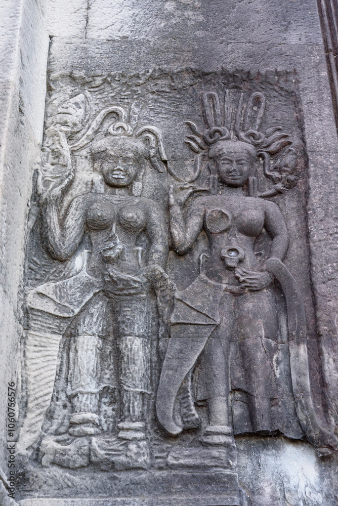 Beautiful Apsara in Angkor Wat, Siem Reap, Cambodia. Beautiful Apsara in Angkor Wat, Siem Reap, Cambodia.