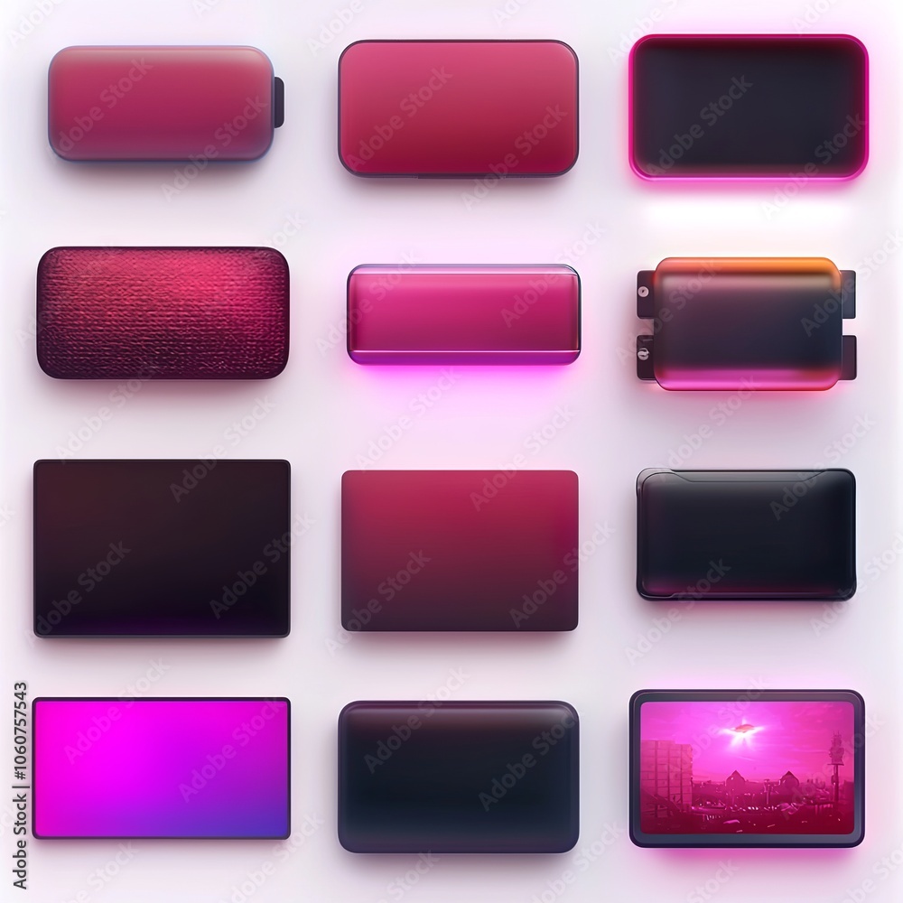 banner UI elements isolated on white background banner UI elements isolated on white background