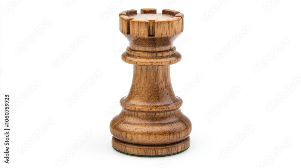 Majesty in Simplicity - Classic Wooden Chess Piece King Isolated on White Background Majesty in Simplicity - Classic Wooden Chess Piece King Isolated on White Background