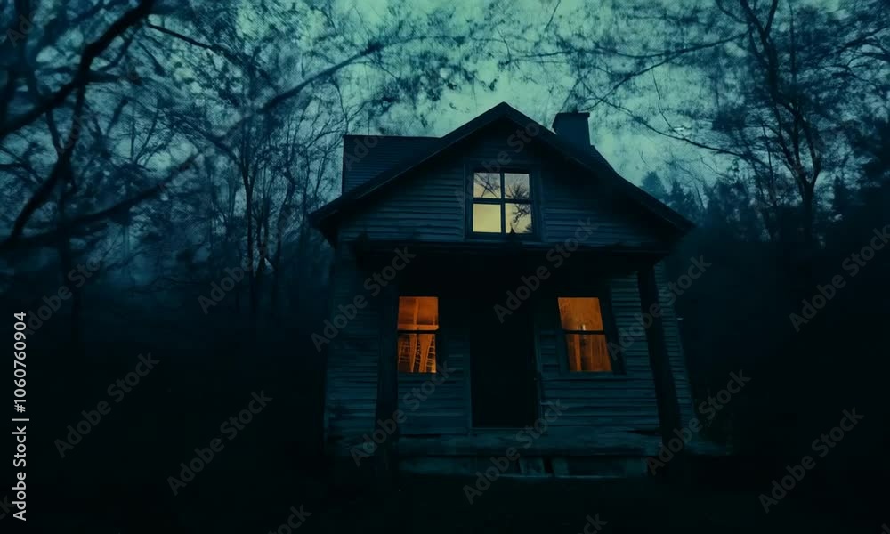 Mysterious Houses in a Dark Forest Mysterious Houses in a Dark Forest