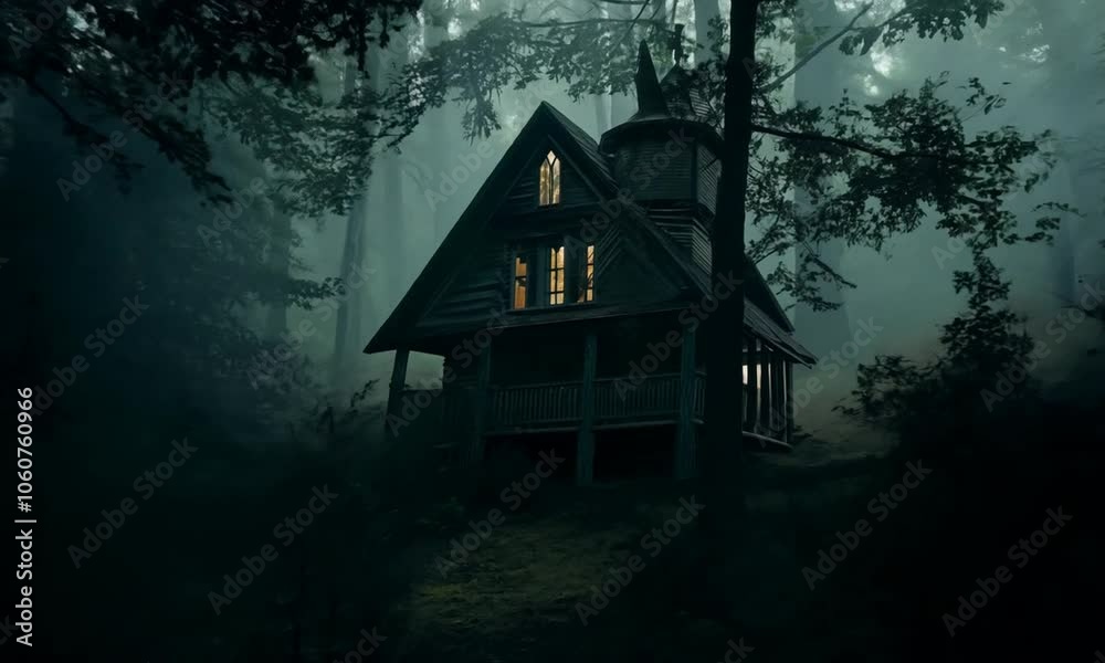 Mysterious Houses in a Dark Forest Mysterious Houses in a Dark Forest
