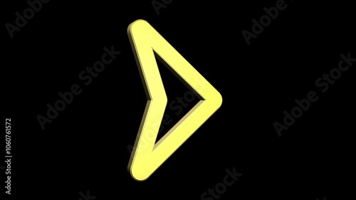 3d golden arrow icon animation photo