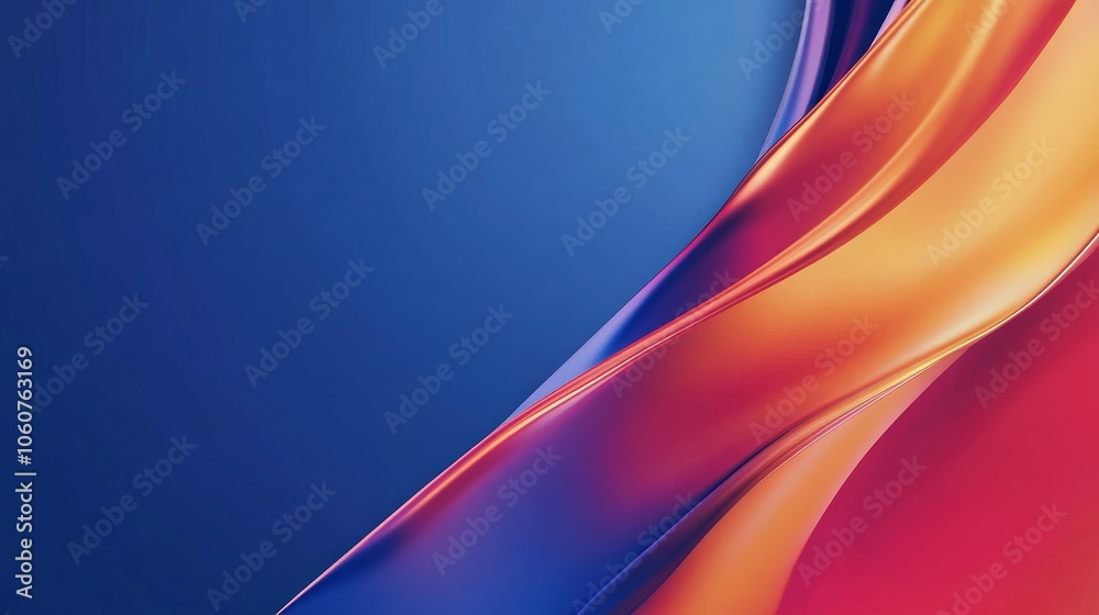 Naklejka premium Abstract wavy design featuring vibrant colors and smooth gradients.