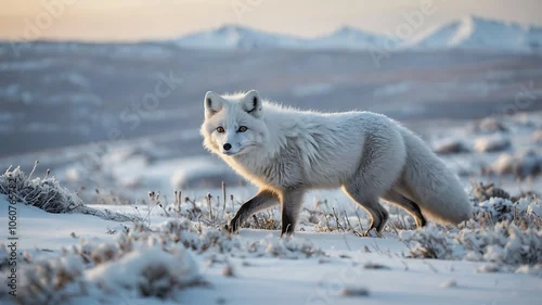 Obraz Arctic Fox in Snowy Landscape
