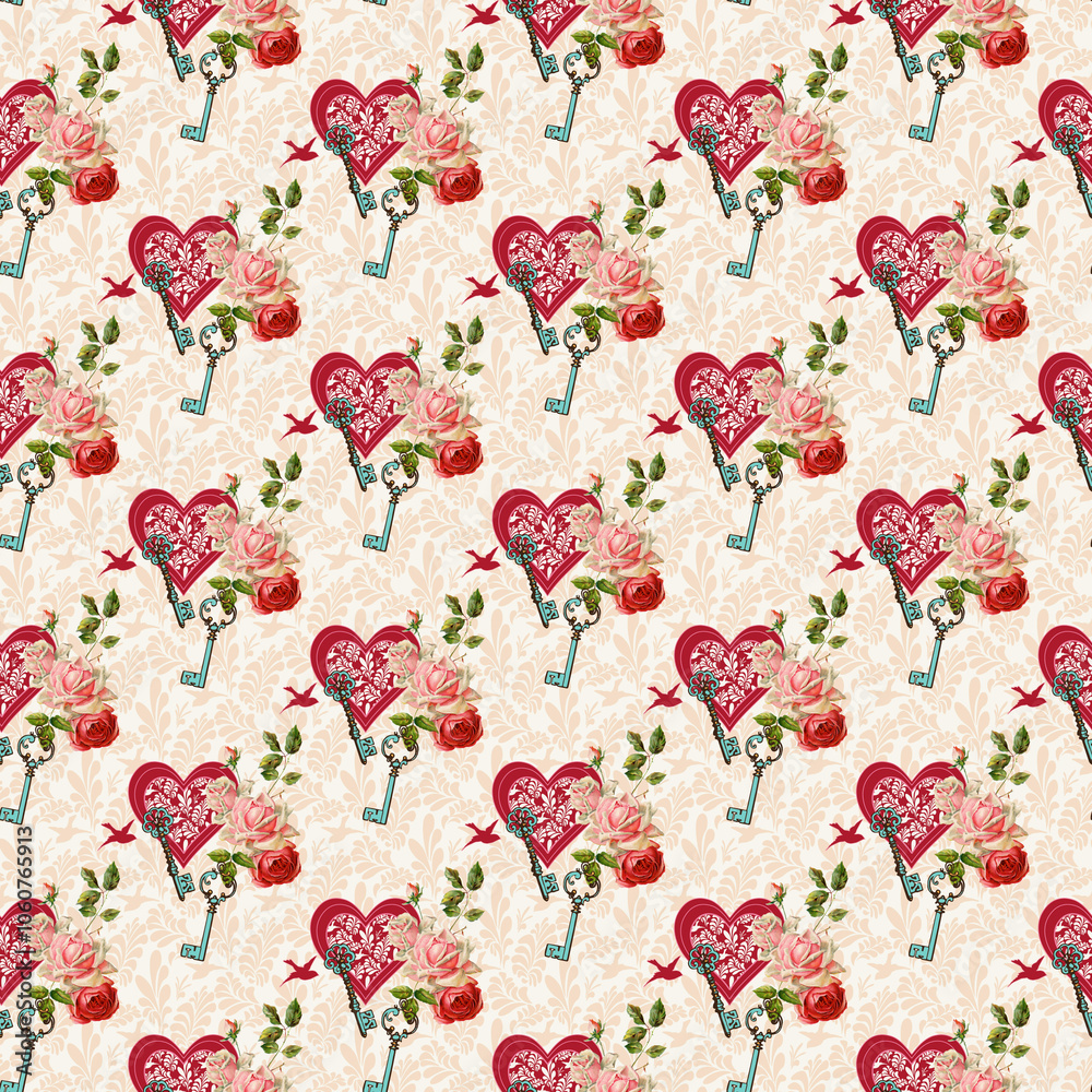 seamless pattern with hearts seamless pattern with hearts