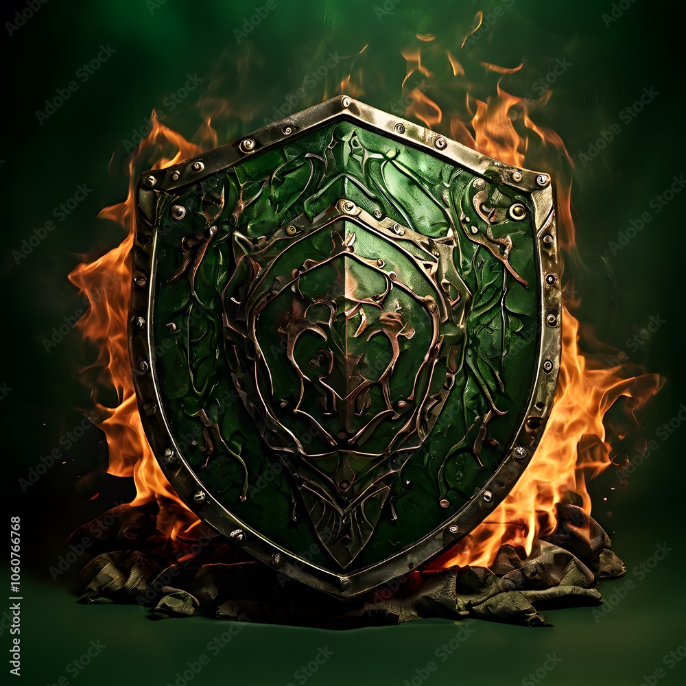 Fototapeta premium design concept of medival object on a green screen background