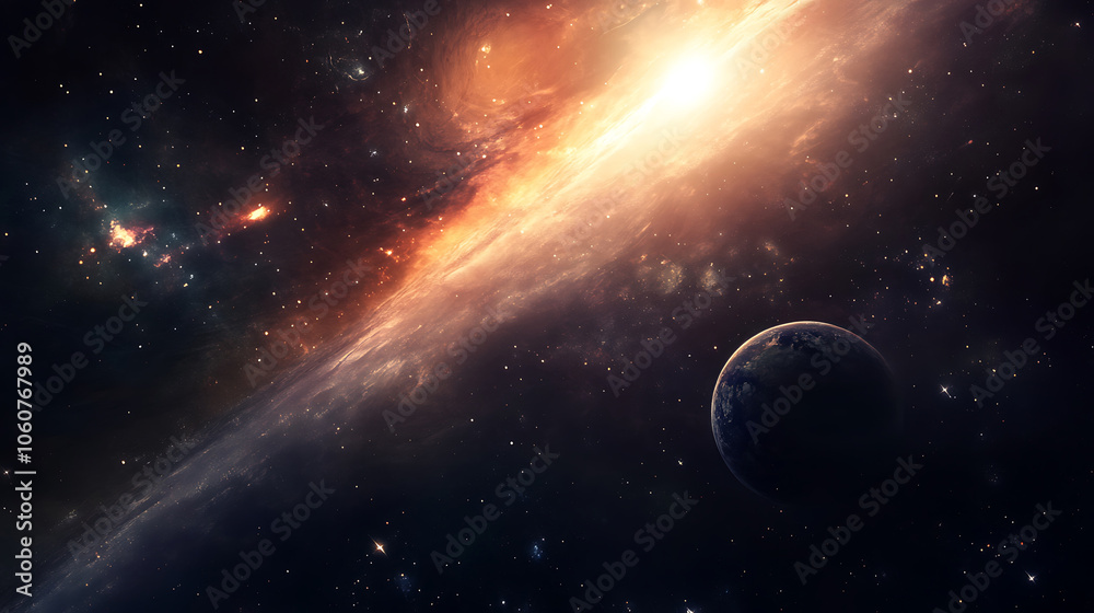 Obraz premium planet and galaxy