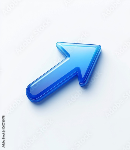 Arrow sign on white background