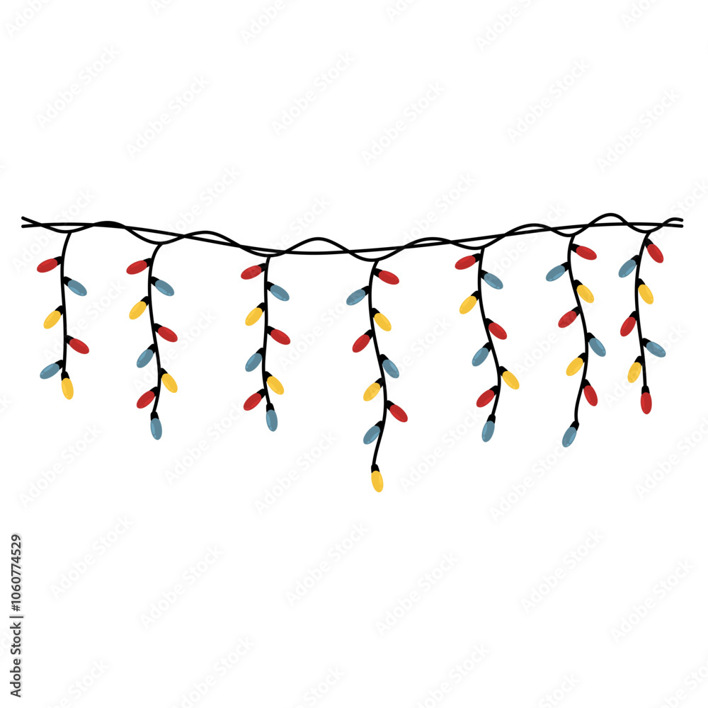 Naklejka premium Christmas light bulb vector