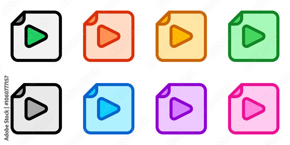Editable vector multimedia file icon. Part of a big icon set family. Perfect for web and app interfaces, presentations, infographics, etc Editable vector multimedia file icon. Part of a big icon set family. Perfect for web and app interfaces, presentations, infographics, etc