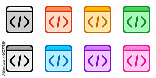 Editable vector web programming icon. Part of a big icon set family. Perfect for web and app interfaces, presentations, infographics, etc