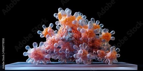 Adeno-associated virus (AAV), 3d illustration photo