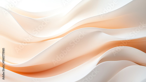 Soft, flowing fabric waves in warm hues create an elegant and serene background for various design purposes.