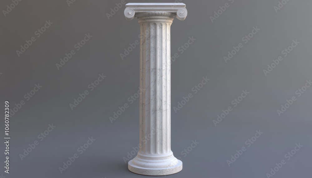 Doric column standing amidst chaos, showcasing raw architectural beauty and elegance Doric column standing amidst chaos, showcasing raw architectural beauty and elegance