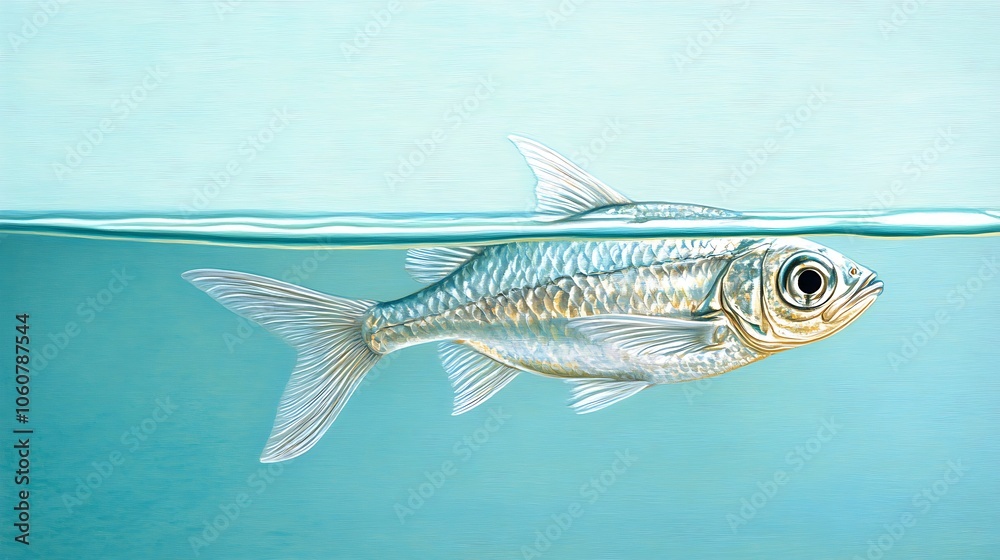 Fototapeta premium Fish Swimming in Clear Water